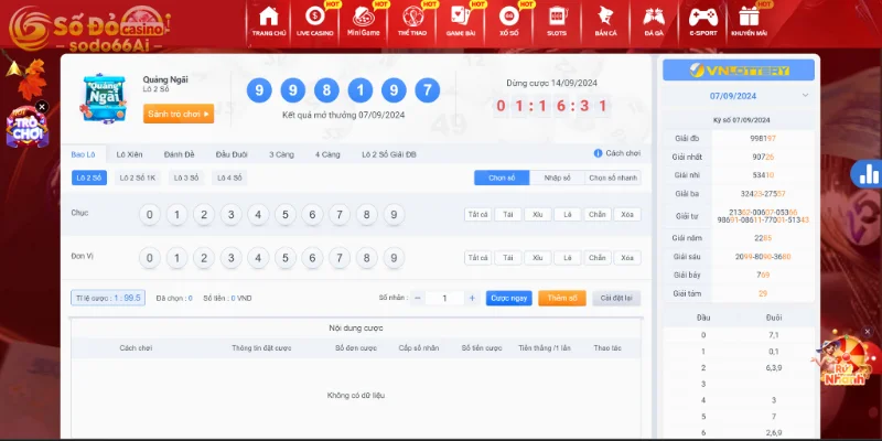 Bao lô là hình thức chọn nhiều con số đánh cùng một lúc
