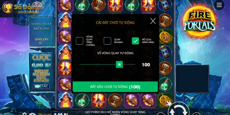 Chế độ quay tự động chính là tác nhân làm người chơi khó thắng