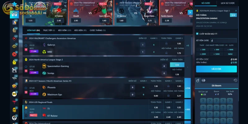 Đôi nét về sảnh TF Esports